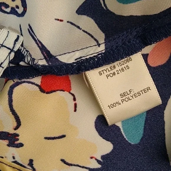 SKIES ARE BLUE LIGHT FLOWY COLORFUL FLORAL SIDE ZIP FLAT ELASTIC WAIST SKIRT - Picture 5 of 7